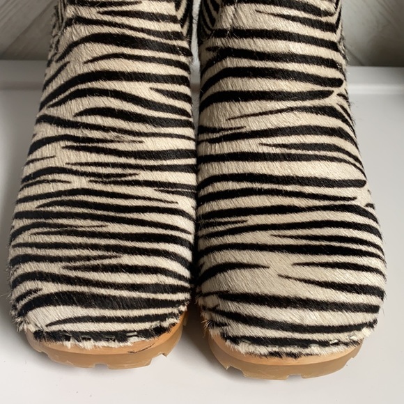NEW Swedish Hasbeens zebra 90s clog boots 38 - Picture 4 of 11